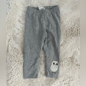 H&M Gray Harry Potter Hedwig leggings 9-12 months